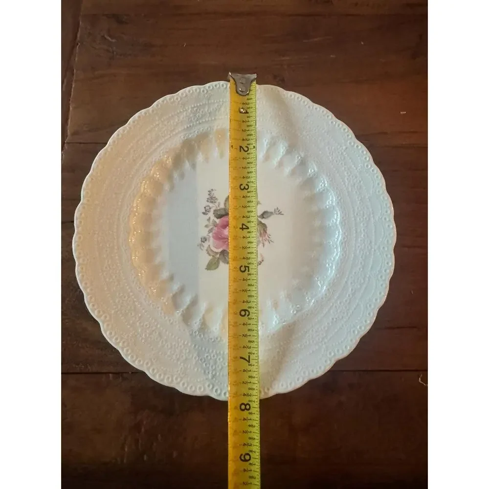 Vintage Set - Spode England Billingsley Rose Tea Party Luncheon Plates (6)